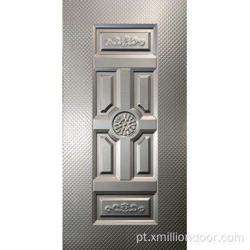 Folha de portas de aço em relevo decorativo